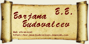 Borjana Budovalčev vizit kartica